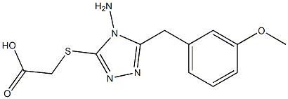 2-({4-amino-5-[(3-methoxyphenyl)methyl]-4H-1,2,4-triazol-3-yl}sulfanyl)acetic acid Structure