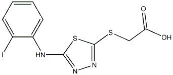 2-({5-[(2-iodophenyl)amino]-1,3,4-thiadiazol-2-yl}sulfanyl)acetic acid Structure