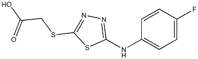 2-({5-[(4-fluorophenyl)amino]-1,3,4-thiadiazol-2-yl}sulfanyl)acetic acid Structure