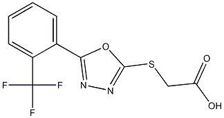 2-({5-[2-(trifluoromethyl)phenyl]-1,3,4-oxadiazol-2-yl}sulfanyl)acetic acid Structure