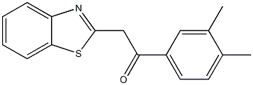 2-(1,3-benzothiazol-2-yl)-1-(3,4-dimethylphenyl)ethan-1-one 구조식 이미지