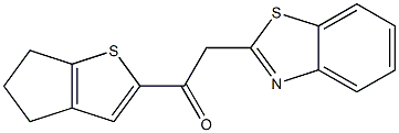 2-(1,3-benzothiazol-2-yl)-1-{4H,5H,6H-cyclopenta[b]thiophen-2-yl}ethan-1-one 구조식 이미지