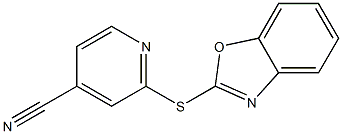 2-(1,3-benzoxazol-2-ylsulfanyl)pyridine-4-carbonitrile Structure
