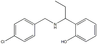 2-(1-{[(4-chlorophenyl)methyl]amino}propyl)phenol 구조식 이미지