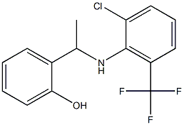 2-(1-{[2-chloro-6-(trifluoromethyl)phenyl]amino}ethyl)phenol 구조식 이미지