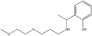 2-(1-{[3-(2-methoxyethoxy)propyl]amino}ethyl)phenol 구조식 이미지