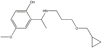 2-(1-{[3-(cyclopropylmethoxy)propyl]amino}ethyl)-4-methoxyphenol Structure