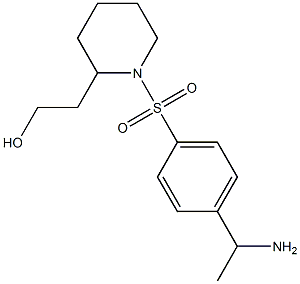 2-(1-{[4-(1-aminoethyl)benzene]sulfonyl}piperidin-2-yl)ethan-1-ol 구조식 이미지