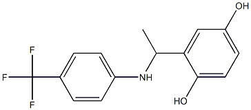 2-(1-{[4-(trifluoromethyl)phenyl]amino}ethyl)benzene-1,4-diol 구조식 이미지