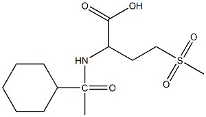2-(1-cyclohexylacetamido)-4-methanesulfonylbutanoic acid Structure