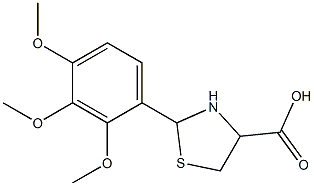 2-(2,3,4-trimethoxyphenyl)-1,3-thiazolidine-4-carboxylic acid Structure
