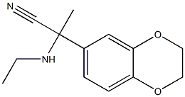 2-(2,3-dihydro-1,4-benzodioxin-6-yl)-2-(ethylamino)propanenitrile Structure