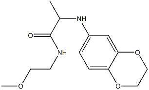 2-(2,3-dihydro-1,4-benzodioxin-6-ylamino)-N-(2-methoxyethyl)propanamide Structure