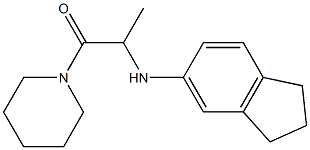 2-(2,3-dihydro-1H-inden-5-ylamino)-1-(piperidin-1-yl)propan-1-one Structure