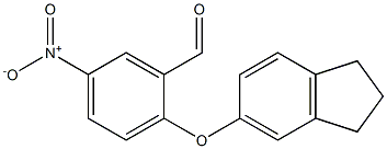 2-(2,3-dihydro-1H-inden-5-yloxy)-5-nitrobenzaldehyde Structure