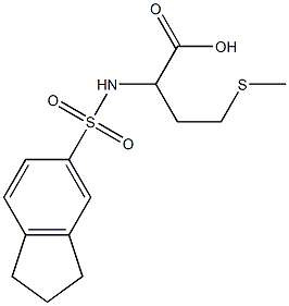 2-(2,3-dihydro-1H-indene-5-sulfonamido)-4-(methylsulfanyl)butanoic acid Structure