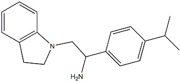 2-(2,3-dihydro-1H-indol-1-yl)-1-[4-(propan-2-yl)phenyl]ethan-1-amine 구조식 이미지