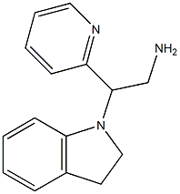 2-(2,3-dihydro-1H-indol-1-yl)-2-(pyridin-2-yl)ethan-1-amine Structure