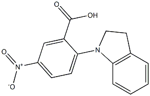 2-(2,3-dihydro-1H-indol-1-yl)-5-nitrobenzoic acid Structure