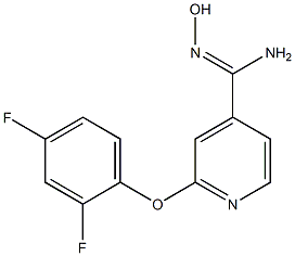 2-(2,4-difluorophenoxy)-N'-hydroxypyridine-4-carboximidamide 구조식 이미지