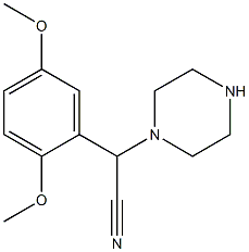 2-(2,5-dimethoxyphenyl)-2-(piperazin-1-yl)acetonitrile Structure