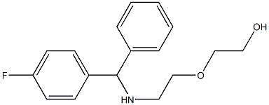 2-(2-{[(4-fluorophenyl)(phenyl)methyl]amino}ethoxy)ethan-1-ol 구조식 이미지