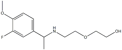 2-(2-{[1-(3-fluoro-4-methoxyphenyl)ethyl]amino}ethoxy)ethan-1-ol 구조식 이미지