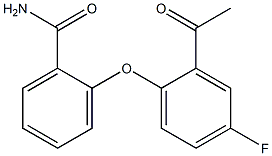 2-(2-acetyl-4-fluorophenoxy)benzamide 구조식 이미지