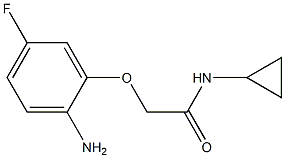 2-(2-amino-5-fluorophenoxy)-N-cyclopropylacetamide 구조식 이미지