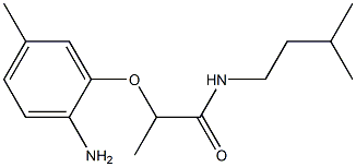 2-(2-amino-5-methylphenoxy)-N-(3-methylbutyl)propanamide 구조식 이미지