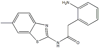 2-(2-aminophenyl)-N-(6-methyl-1,3-benzothiazol-2-yl)acetamide 구조식 이미지