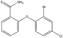 2-(2-bromo-4-chlorophenoxy)benzene-1-carbothioamide 구조식 이미지