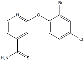 2-(2-bromo-4-chlorophenoxy)pyridine-4-carbothioamide 구조식 이미지