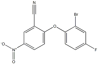 2-(2-bromo-4-fluorophenoxy)-5-nitrobenzonitrile Structure