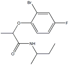 2-(2-bromo-4-fluorophenoxy)-N-(butan-2-yl)propanamide Structure