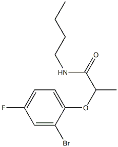 2-(2-bromo-4-fluorophenoxy)-N-butylpropanamide 구조식 이미지