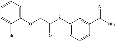 2-(2-bromophenoxy)-N-(3-carbamothioylphenyl)acetamide Structure