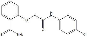2-(2-carbamothioylphenoxy)-N-(4-chlorophenyl)acetamide 구조식 이미지