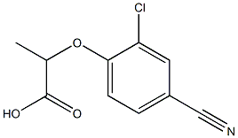 2-(2-chloro-4-cyanophenoxy)propanoic acid 구조식 이미지