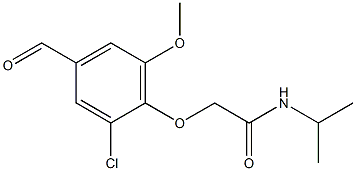 2-(2-chloro-4-formyl-6-methoxyphenoxy)-N-(propan-2-yl)acetamide 구조식 이미지