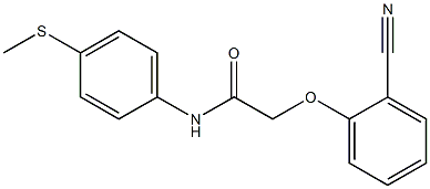 2-(2-cyanophenoxy)-N-[4-(methylthio)phenyl]acetamide 구조식 이미지
