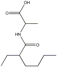 2-(2-ethylhexanamido)propanoic acid Structure