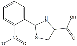 2-(2-nitrophenyl)-1,3-thiazolidine-4-carboxylic acid 구조식 이미지