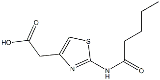 2-(2-pentanamido-1,3-thiazol-4-yl)acetic acid Structure