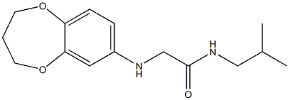 2-(3,4-dihydro-2H-1,5-benzodioxepin-7-ylamino)-N-(2-methylpropyl)acetamide Structure