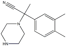 2-(3,4-dimethylphenyl)-2-(piperazin-1-yl)propanenitrile 구조식 이미지