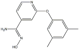 2-(3,5-dimethylphenoxy)-N'-hydroxypyridine-4-carboximidamide Structure