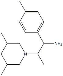 2-(3,5-dimethylpiperidin-1-yl)-1-(4-methylphenyl)propan-1-amine Structure