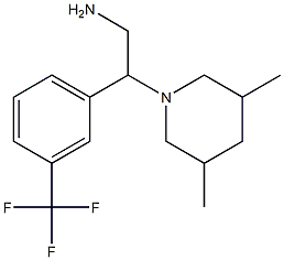 2-(3,5-dimethylpiperidin-1-yl)-2-[3-(trifluoromethyl)phenyl]ethan-1-amine 구조식 이미지