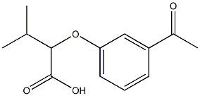 2-(3-acetylphenoxy)-3-methylbutanoic acid 구조식 이미지